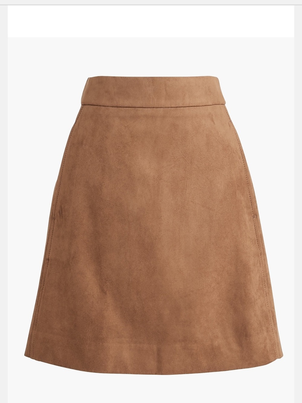 J. Crew Women's Faux Suede A-Line Skirt - Tan